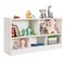 Kids 2-Shelf Bookcase with 5-Cube Wood Toy Storage Organizer Perfect for Children's Room or Bedroom